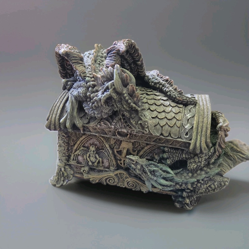 Gothic Netherworld Dragon Chest Treasure Box AP-45890 Fantasy Mythical